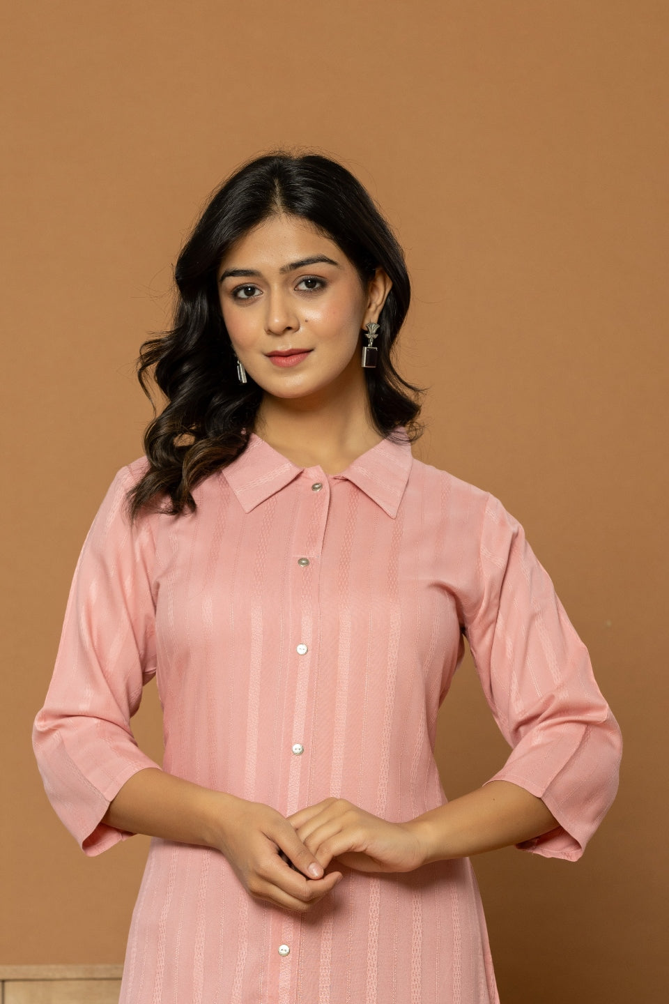 Flamboyant Trendy ethnic pink kurta for summer wear