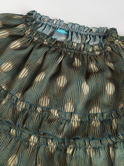 Digital Print Ponchu Dress