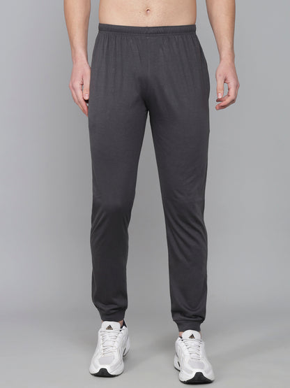 FLAMBOYANT Cotton Hosiery Men Pyjama (Dark Grey)