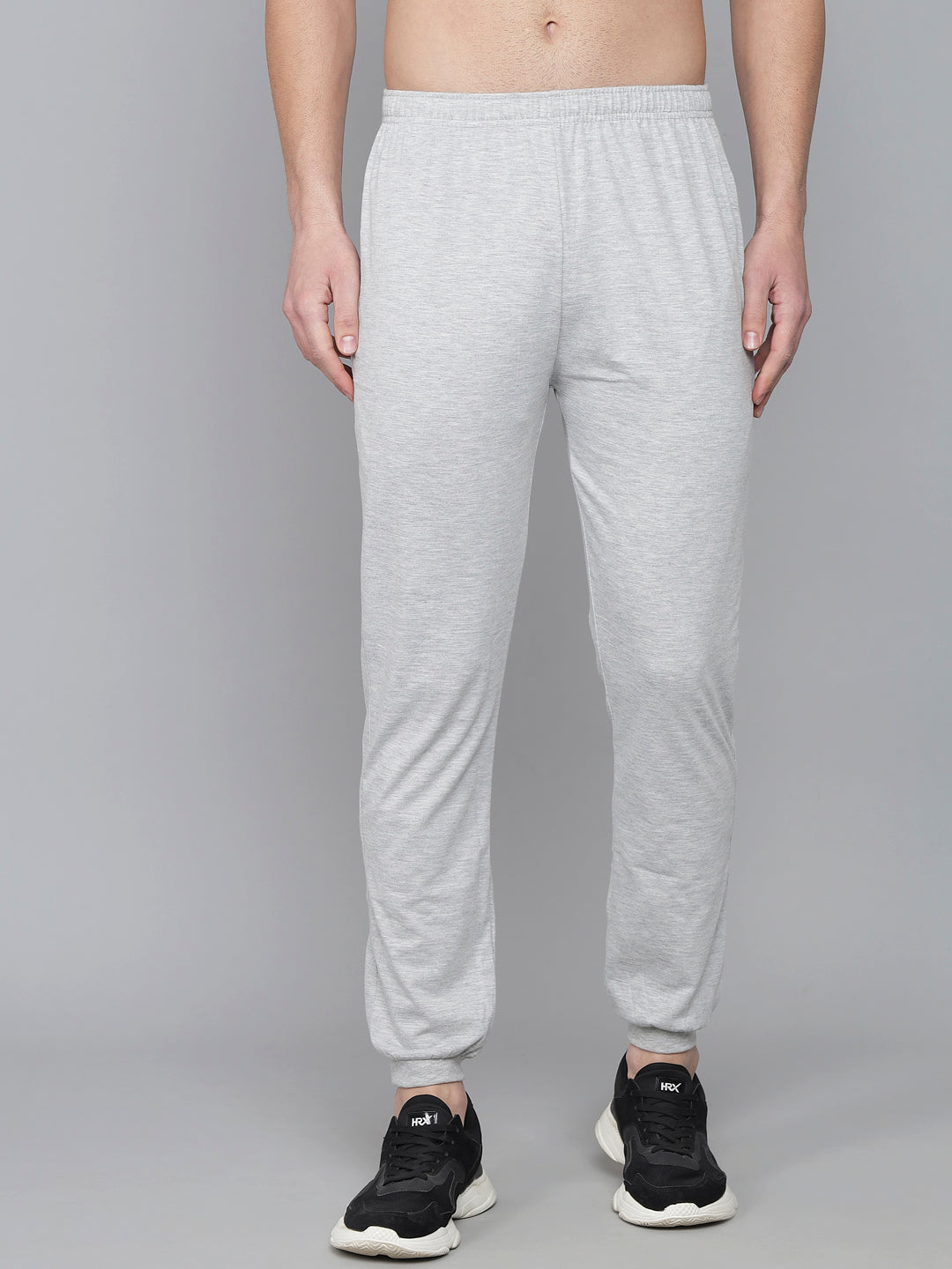 FLAMBOYANT Cotton Hosiery Men Pyjama (Grey)