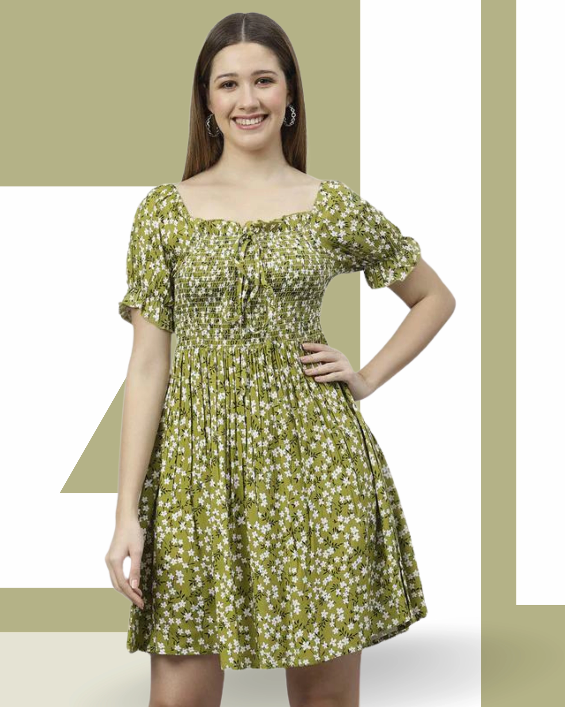 FLAMBOYANTTREND Fit & Flare Floral Dress By Flamboyant dress