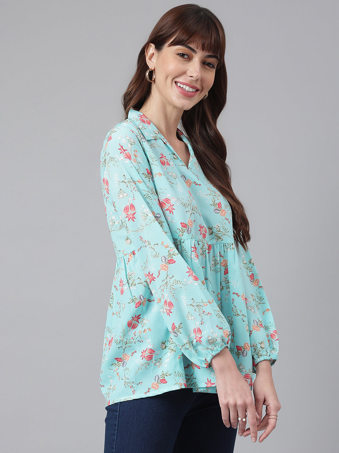 Floral Peplum Top