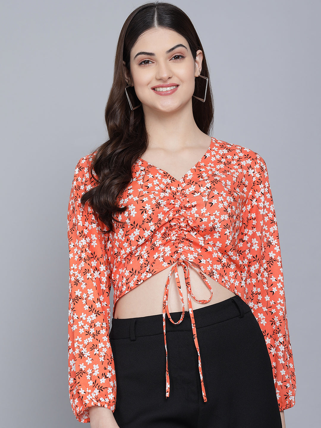 Floral Print Crop Top