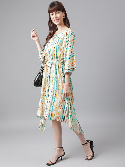 Kimono Sleeve High-Low Dress