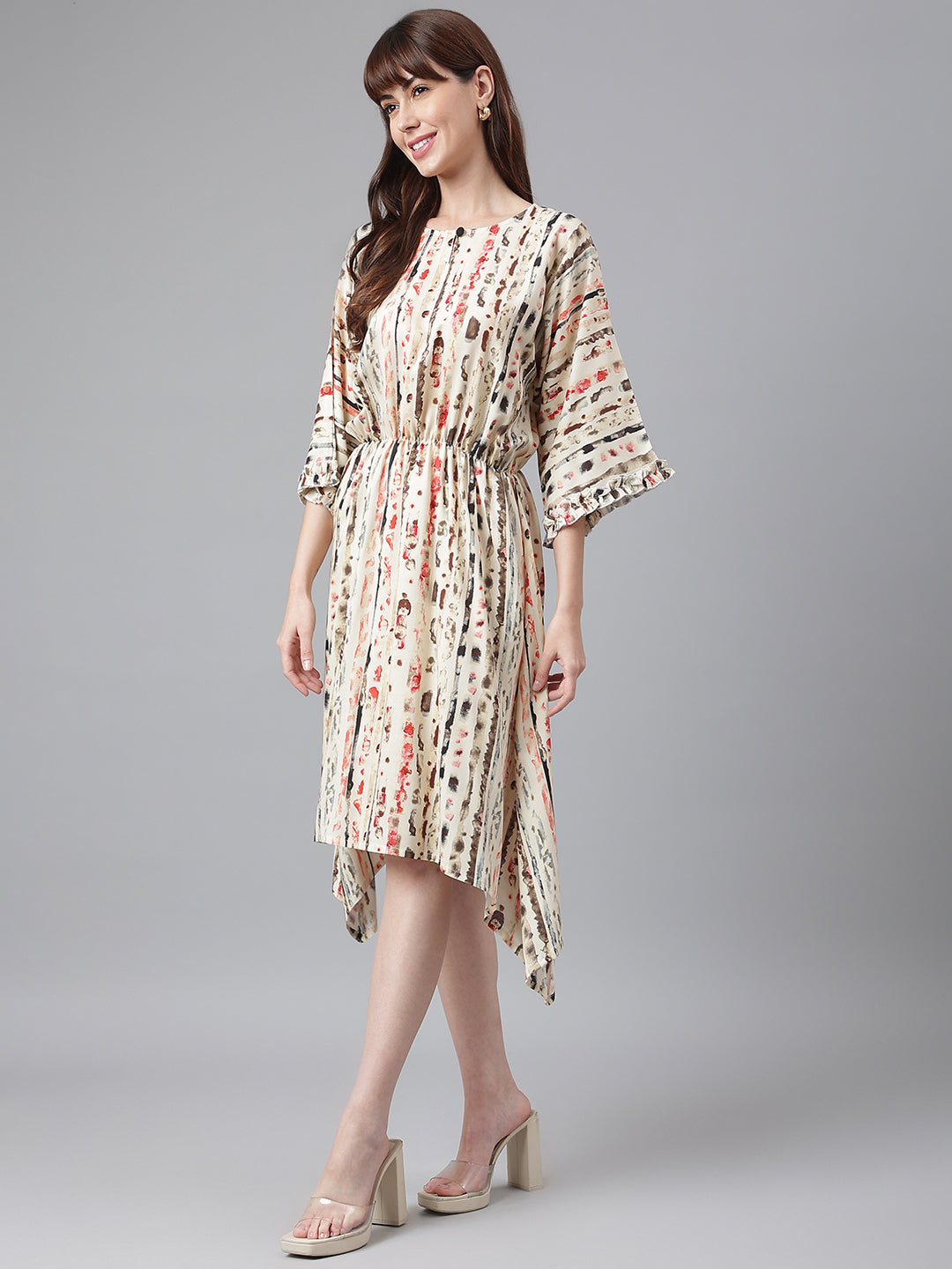 Kimono Sleeve High-Low Dress