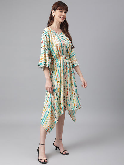 Kimono Sleeve High-Low Dress