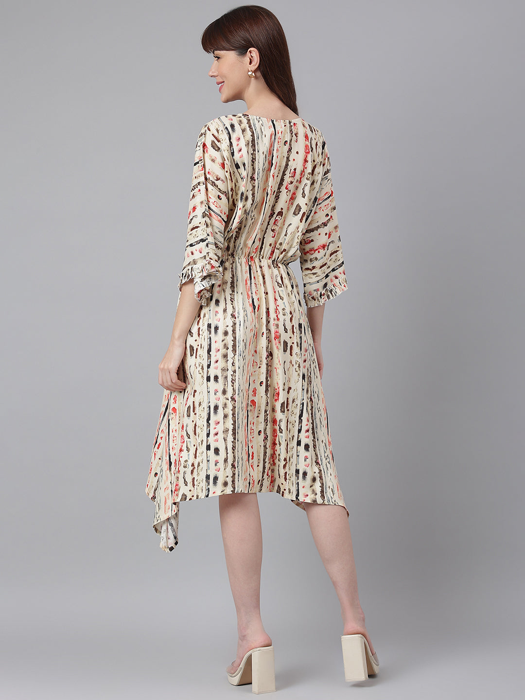 Kimono Sleeve High-Low Dress