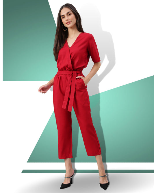 Maroon Casual Jumpsuit