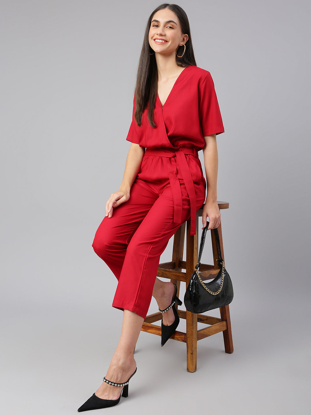 Maroon Casual Jumpsuit