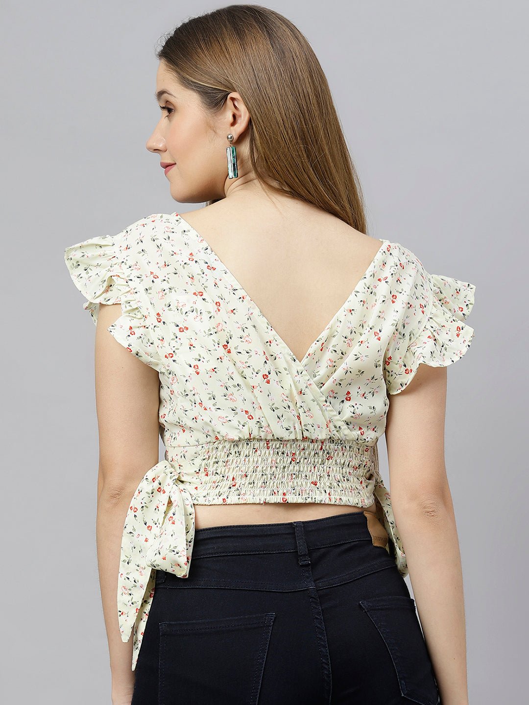 Waist Smoked Crop Top